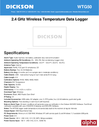 Thumbnail of document Data Sheet - WTG 2.4 GHz Wireless Temperature Data Logger